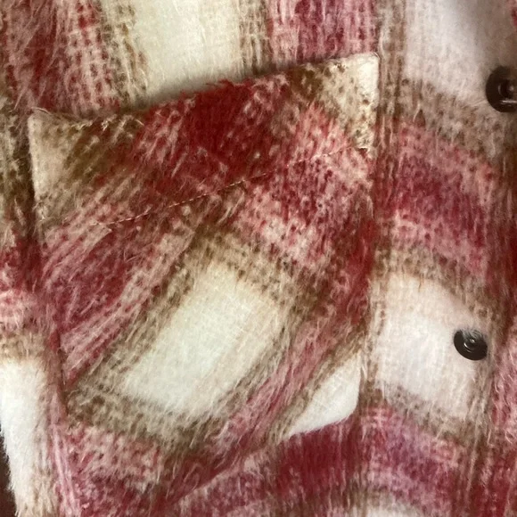 Zara Oversized Plaid Fuzzy Shacket Size XS - Picture 10 of 14